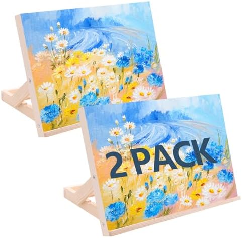 2 Pack Tabletop Easel for Painting, Adjustable Desktop Easel, 13 x 9 Inches