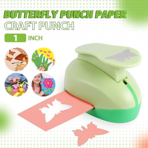 UCEC Butterfly Hole Punch, 1" Craft Punch for Paper Crafting Scrapbooking