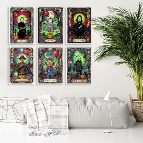 6 Pack Horror Diamond Art Kits for Adults,Diamond Painting Kit for Beginner
