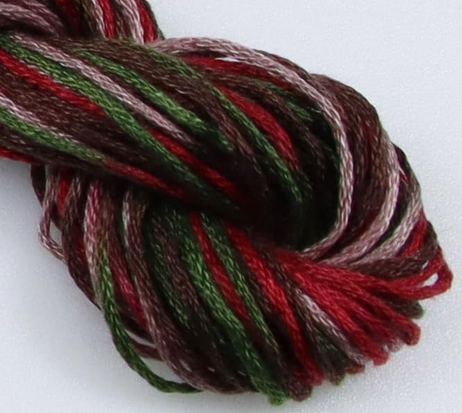 KCS Big skeins of 25 Meters Size 25 Color Variegated Cross Stitch Stranded Threads,6 skeins,4518