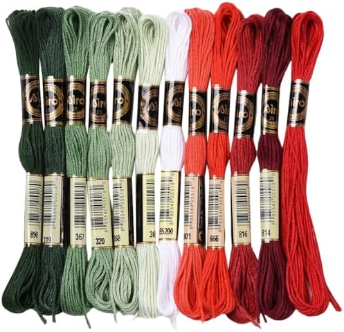 12 Skeins 105 Yards Embroidery Thread Floss for Bracelet Making
