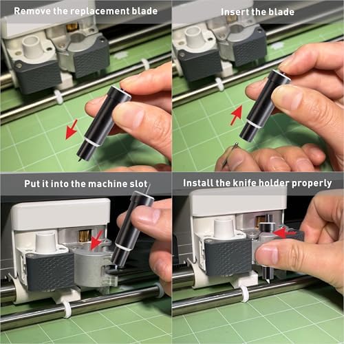 Cutting Blade + Housing, Deep-Point & Bonded-Fabric and Premium Fine Point Blade, Compatible With Cricut Maker, Maker 3, Explore Air/2/3 and Explore One (King)