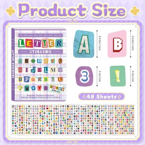5000+ Letter Stickers for Scrapbooking Junk Journal Supplies Craft Decor