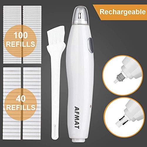 AFMAT Electric Eraser for Artists, 140 Eraser Refills, Rechargeable Electric Erasers for Drawing, Artist Erasers for Drafting, Painting, Sketching, Architectural Plans, Detailer Tool EE03(White)