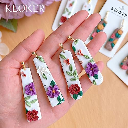 Keoker Polymer Clay Cutters - Long Dangle Shape, Basic, and Earrings Cutters (5PCS B)