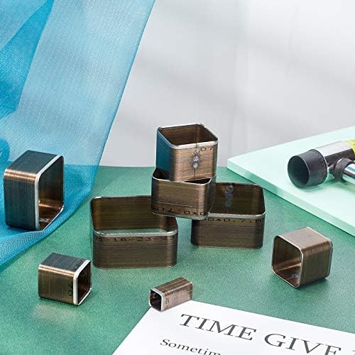 PH PandaHall 8 pcs High Carbon Steel One Hole Hollow Punch Cutter Set, 8 Sizes 20 25 30 35 40 45 50 55mm Square Leather Die Cutter Tool Cutting Punching Die for Handmade DIY Leather Craft