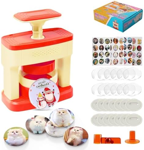 Button Maker Machine 55mm/2.16in, Installation-Free Pin Maker Machine Kit