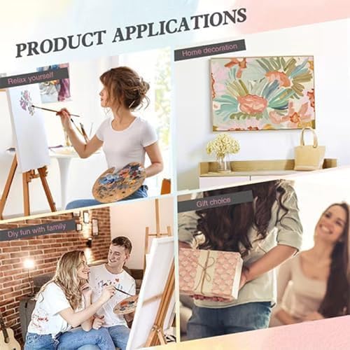 Paint by Numbers Kit for Adults - Ocean Sunset Landscape, DIY Paint by Number, Abstract Oil Painting Style Canvas, Adults Paint by Number Kits for Relaxation & Home Decor