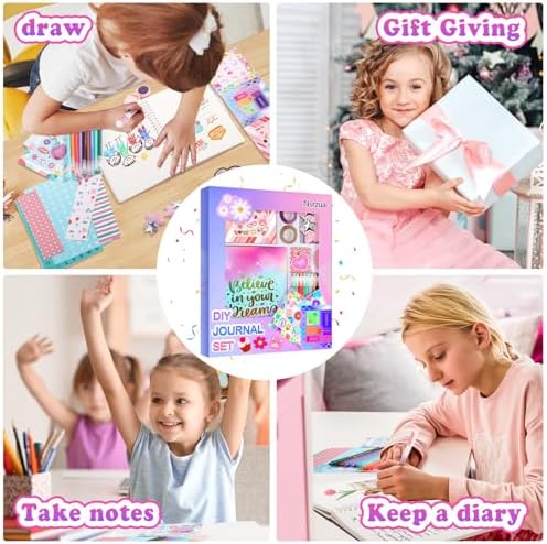 Nsrzua DIY Journal Kit for Girls,Toys for Ages 8-14 and Birthday Gifts for Girls.