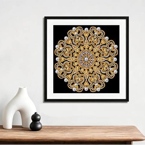 DIYBEADDOT Mandala Flower Painting Kits for Adults,5D Diamond Art Painting Kits for Beginner, DIY Crystal Rhinestones Diamond Painting for Home Wall Decoration 11.8 X 11.8 Inch