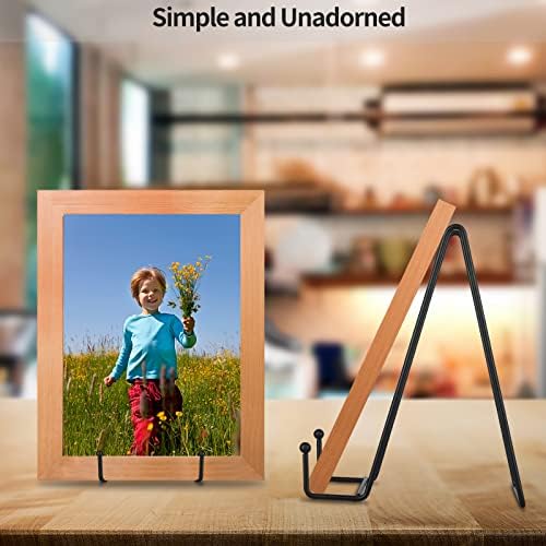 IBosins 5-Pack 8-Inch Plate Holder Display Stands Black Metal Frame Stand