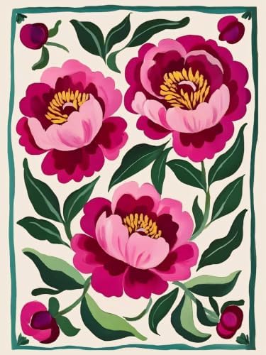 Diamond Art Kits for Adults, Peony Diamond Art Painting Kits for Adults