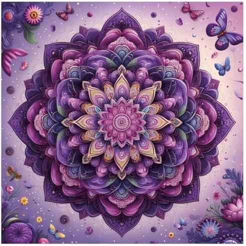 KUKUDEM Mandala Diamond Painting Kits for Adults, Diamond Art Kits 12×12In