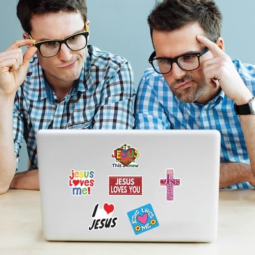 Jesus Stickers, Jesus Faith Sticker Pack Gifts for Adults Teens Kids, 50PCS Christian Jesus Stickers for Water Bottles Laptops Suitcases Skateboards Guitar