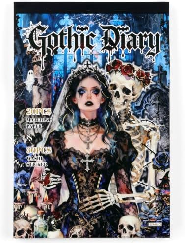 Dark Aesthetic Gothic Stickers 400 Pre-Cut Halloween Washi Stickers