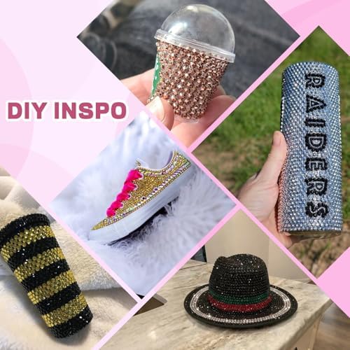 20000Pcs Metallic Rhinestones for Bedazzling with B7000 Jewelry Glue, Resin Rhinestones for Crafting Crafts DIY, Bedazzler Kit Gems for Clothing Shoes Tumblers Fabric Nail Art Assorted Size 3/4/5/6mm