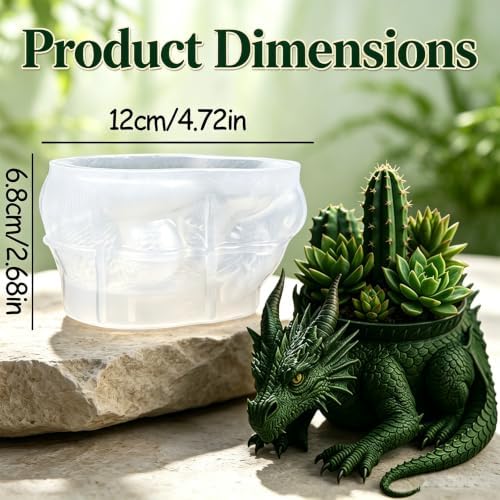 3D Dragon Epoxy Resin Silicone Mold Reptiles Animal Casting Mold