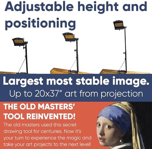 LUCY pro Drawing Tool with Photo Enlarger & Bag by Draw LUCY | Camera Lucida Photo Enlarging Accessory for Painting | LUCY Drawing Projector for Artists | Artistic Aid - Drawing Tool for Artists