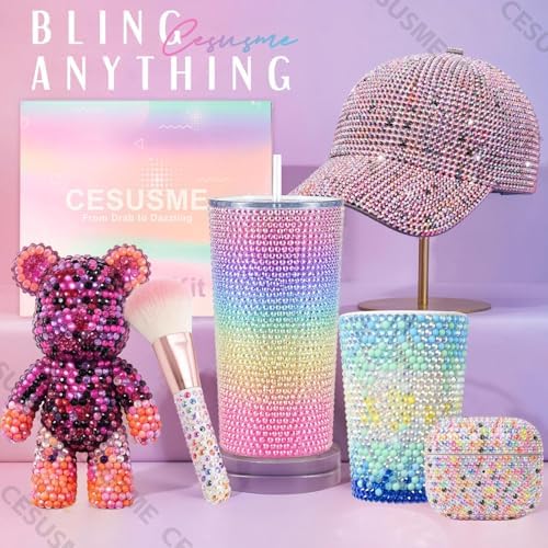 28000 Pcs Color Rhinestones Bedazzling Kit, Lake Blue Resin Gems for Crafts