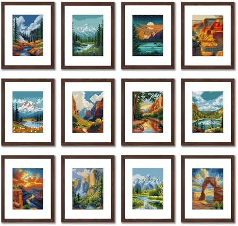 National Park Small Diamond Art Kits for Adults, 12 Pcs , 6.7x8.3 Inch
