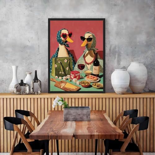 ARPADAMO Sassy Duck Wine Diamond Art Kits for Adult Diamond Painting12x16in