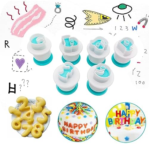 26PCS/Set Cookie Stamp Impress Cookie Cutters Alphabet Letter Cake Biscuit Mold Letter Shape DIY Cookie Biscuit Alphabet Cake Tool Embosser Cutter (Lower Case Shape with Number)