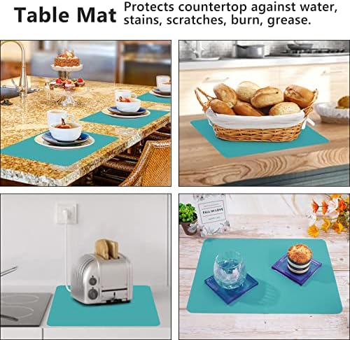 Gartful 3PCS Silicone Sheet for Crafts, Epoxy Resin Casting Molds Mat, Multi-Purpose Counter Protector, Table Saver Pad, Placemat, Art Mat, Nonskid Nonstick, Black Green (15.7 x 11.8 inches)