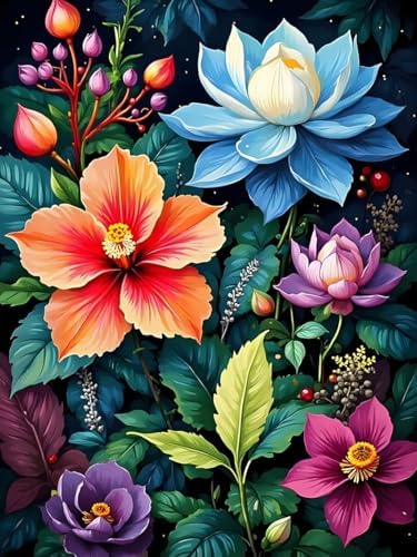 Flowers Diamond Art Kits for Adult Diamond Painting Kit for Beginner