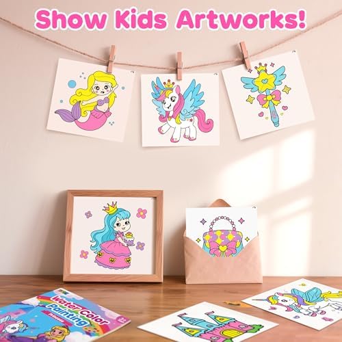 ZIZZ Paint with Water Coloring Books for Toddlers Princess Painting Sets