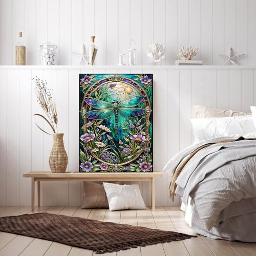 Lophomie Diamond Art Kits for Adults, 5D Dragonfly Diamond Painting Kits