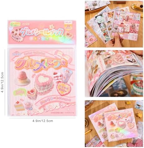 Girl's Japanese Retro Sticker Book, Food and Daily Life Theme - 650+ Cute Old Showa Style Foodie Stickers, for DIY Scrapbooking Journaling Handbook Decoration