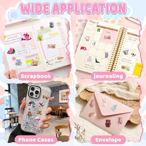 60 Sheets Japanese Sticker Book 1300+ Cartoon Animal Scrapbook Journal Stickers Cute Korean Stickers for Journaling Scrapbooking Supplies Kawaii Vintage Sticker for Kids Adult DIYCosmtic Books