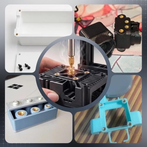 60W Soldering Iron Heat Set Insert Kit with 380PCS Brass Knurled Inserts