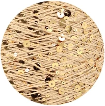 ECYC Ltd 153 Yards Cotton Sequin Yarn, Sparkle Sequin Thread for Knitting & Crocheting, DIY Craft Projects