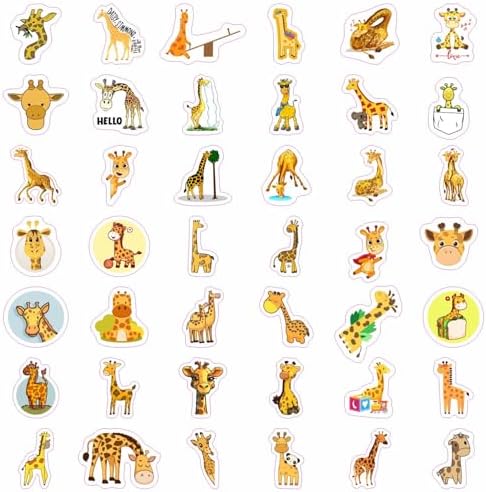Giraffe Stickers for Water Bottle, Scrapbooking, Laptop Decals — Giraffe Party Supplies, Decorations, Gifts for Women & Men
