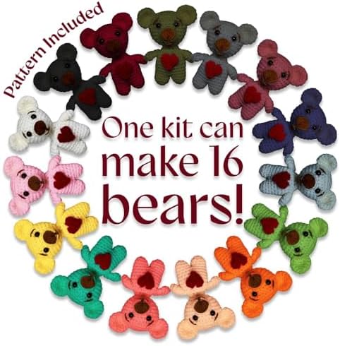 Milk-Cotton Crochet Yarn Kit, 16 Skeins DK Weight, 1000+ Yards, Hooks, Needles & Safety Eyes, 40+ Free Patterns, for Amigurumi, Crocheting & Knitting - Complete Starter Kit