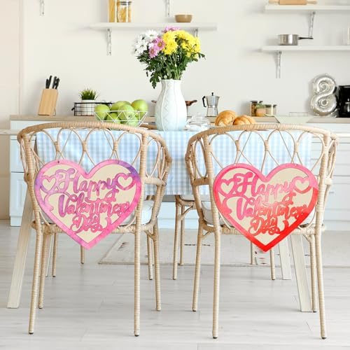 Large Size 12" Wooden Heart Ornaments to Paint, Valentine's Day DIY Blank Unfinished Wreaths Front Door Sign Decorations Heart Ornament Door Hanging Sign Plaque Crafts 3PCS