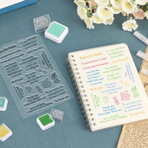 ORIGACH Snarky Birthday Sentiments Clear Stamps for Card Making