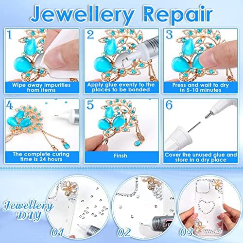 B7000 Jewelry Rhinestones Glue, Cludoo 5PCS B-7000 Clear Super Glue