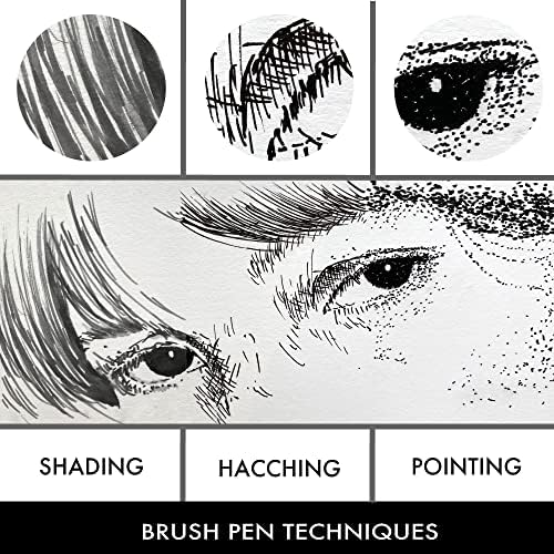 Kuretake Zig Inktober pen set, for Illustration, Manga Drawing, Lettering and Calligraphy, Professional Artist, Made in Japan (Basic No.3(5pcs.))