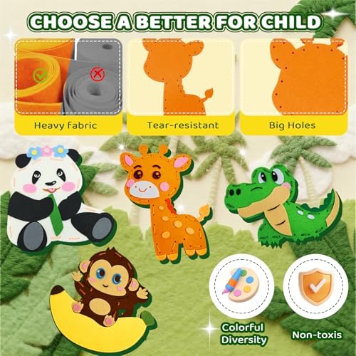 powerful xishan Sewing Kit for Kids, Animal Felt Craft for Kids Ages 5-8