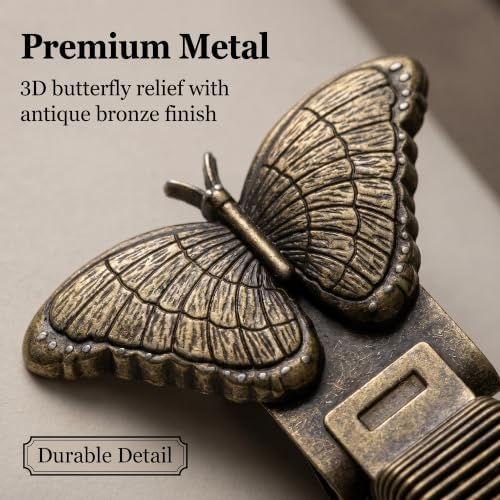 Journal Pen Holder Clip Bronze Butterfly Traveler's Notebook Accessories