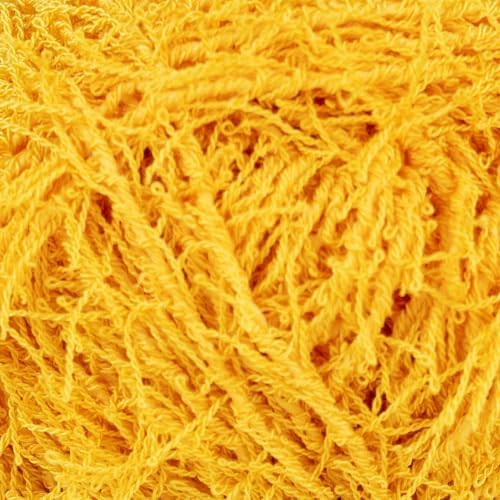 Makromecity Bubble Scrubby Yarn - 100% Premium Polyester Yarn for Crocheting and Knitting - 3.5 Oz (100g), 98 Yds (90m) - Ideal for Dishcloths, Crafting & Bath Washcloths (Yellow, 3 Skeins)