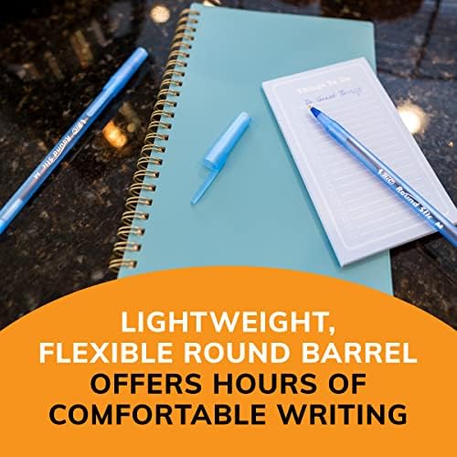 BIC Round Stic Xtra Life Ballpoint Pen, Medium Point (1.0mm), Blue, Flexible Round Barrel For Writing Comfort (Pack of 9, 540 Count Total)