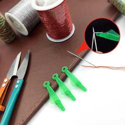 Sewing Machine Needle Threader,Sewing Machine Needle,DIY Needle Threaders,2024 New Quick Sewing Threader for Hand Upgraded Automatic Needle Threader Automatic Needle Threader (Yellow 3 pcs)
