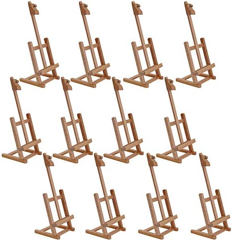 U.S. Art Supply 16" Mini Tabletop Wooden H-Frame Studio Easel (Pack of 12)