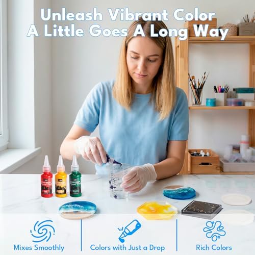 LET'S RESIN 8-Color Resin Pigment Paste, 8 * 1.06oz Concentrated Color | Epoxy Resin Color Pigment for Translucent to Opaque Coloring - Easy Mix, for Jewelry, DIY Crafts, River Tables