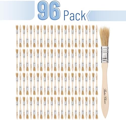 Bates- Chip Paint Brushes for Painting, 1/2 Inch, 96 Pack, Wood Handle, Natural Bristle Paint Brush