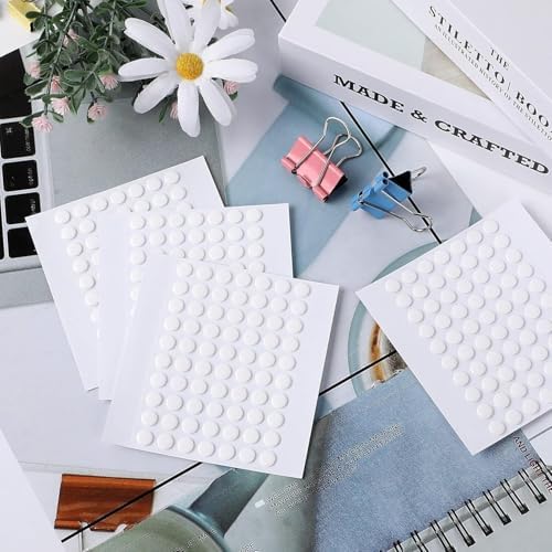 JANYUN 6 mm Sticky Dots,140 Pcs Round Putty Clear Tape for DIY Crafts
