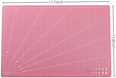 New A3 Double Side Craft Cutting Mat Cutting Board Sewing Pad Artist Carving Tools Handmade Crafts DIY Props (Pink)